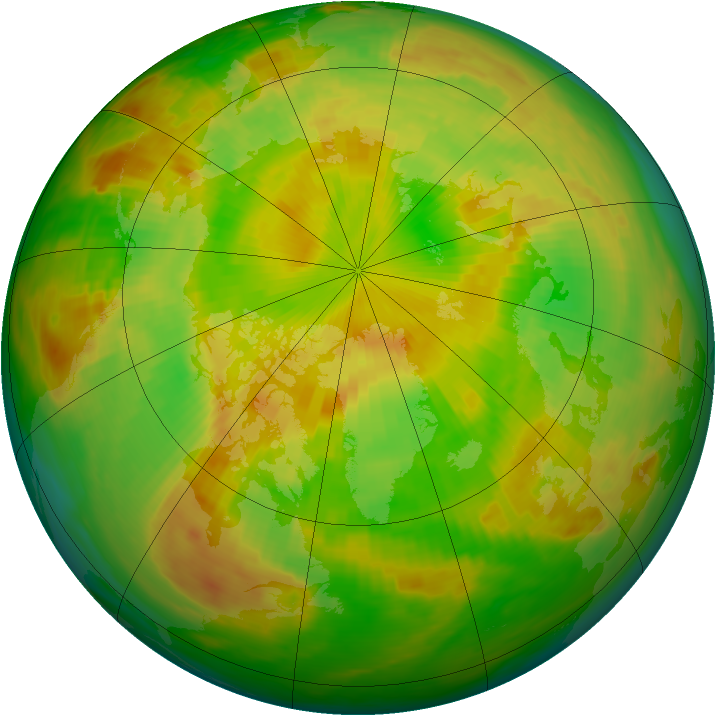 Arctic ozone map for 09 June 1980